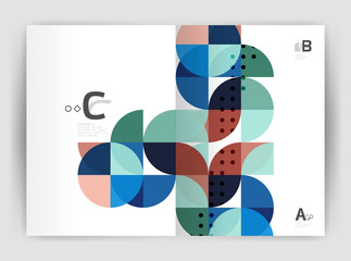 Vector modern geometric annual report cover