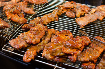 Pork on the grill