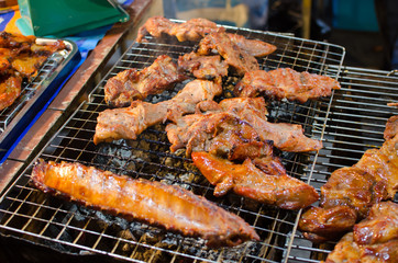 Pork on the grill