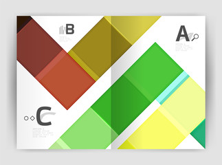 Obraz premium Vector modern geometrical a4 flyer brochure template