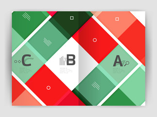 Squares and rectangles a4 brochure template