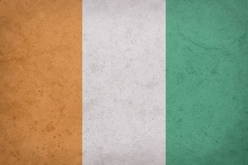 Fototapeta premium Grunge Cote d Ivoire flag