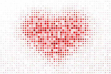 Pixelated heart pattern