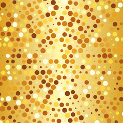 Round golden halftone pattern