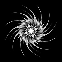  vector, black and white portal. mandala  isolated, abstraction
