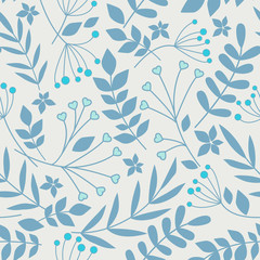 Seamless pattern with leaves