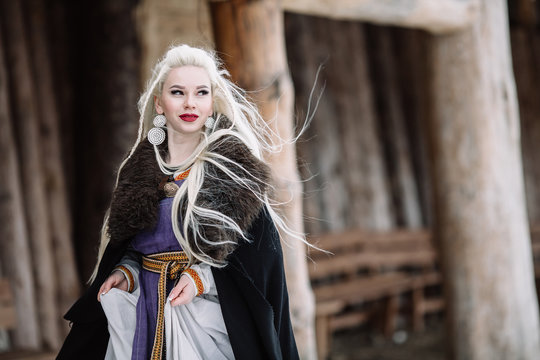 Beautiful girl viking