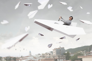 He is relaxed and careless . Mixed media