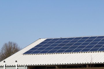 barn with solar panels