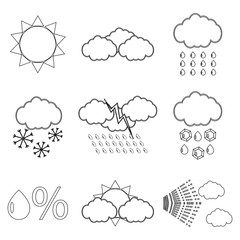 Weather icon set linear