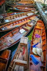 Fototapeta na wymiar Boats On The Floating Market