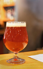 red beer in glass