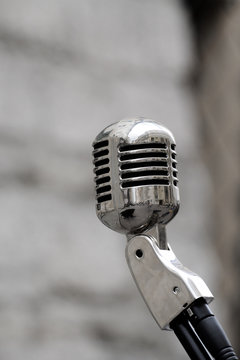 Close up of microphone