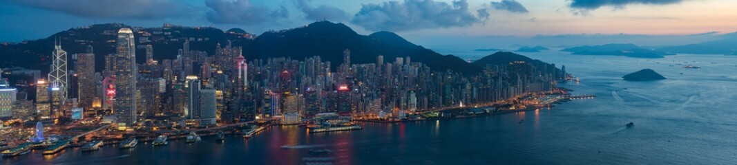 Cityscape from top view of sky100 building