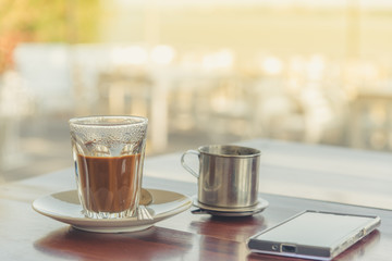 Vietnam hot coffee.