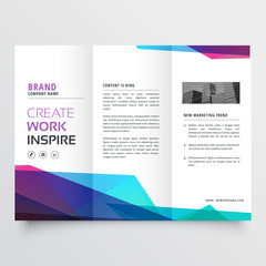 abstract colorful tri-fold brochure design template