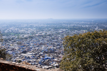 View on the Chittorgarh city, India. Rajasthan.