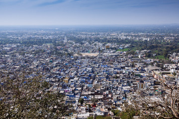 Fototapeta na wymiar View on the Chittorgarh city, India. Rajasthan.
