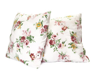 pillows on white background