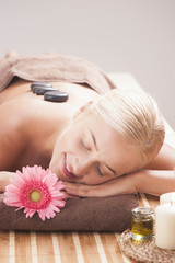 Obraz na płótnie Canvas Spa Salon Stone Massage Day spa