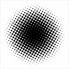 Halftone pattern background texture, round spot shapes, vintage or retro graphic, usable as decorative element.