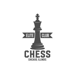 chess label, badge and design element