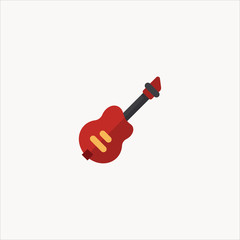 electric guitar icon flat design