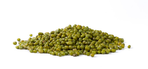 Mung beans isolated on white background