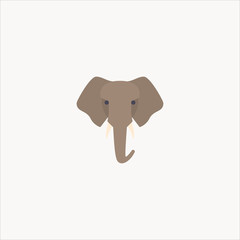 elephant icon flat design