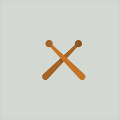 drumsticks icon flat design