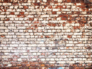 white brick wall texture with grunge effect