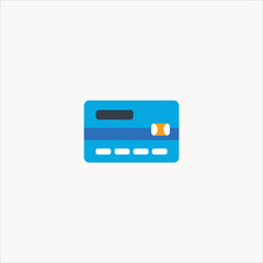 credit card icon flat design