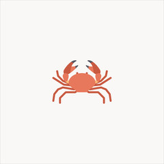 crab icon flat design