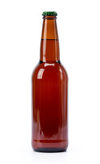 bottle of beer on white background