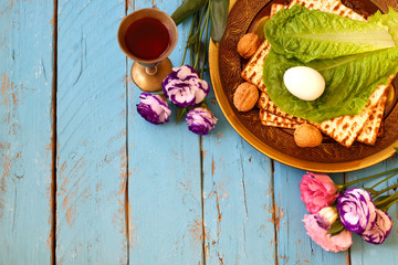 Pesah celebration concept (jewish Passover holiday)