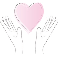 ハートと手