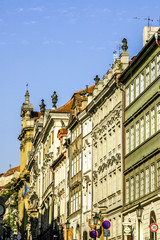 Obraz premium Prague, old city quarter at the feet of hill Hradschin, Czech Re