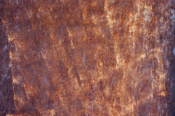 Steel walkway mats sprayed red rust.Iron surface rust