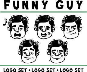 funny guy head set