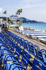 Fototapeta premium Ładna, plaża, Francja, Cote d Azur, Nizza