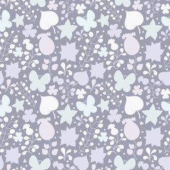 Seamless floral pattern can be used for wallpaper, pattern fills, web page background, surface textures.