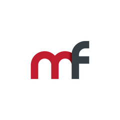 Initial Letter MF Rounded Lowercase Logo