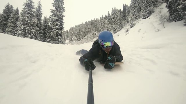 What Is Powdersurfing. FullHD slow motion video by action camera GoPro