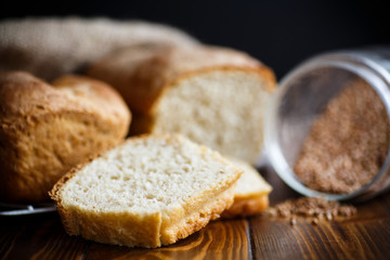 Fototapeta na wymiar fresh homemade buckwheat bread