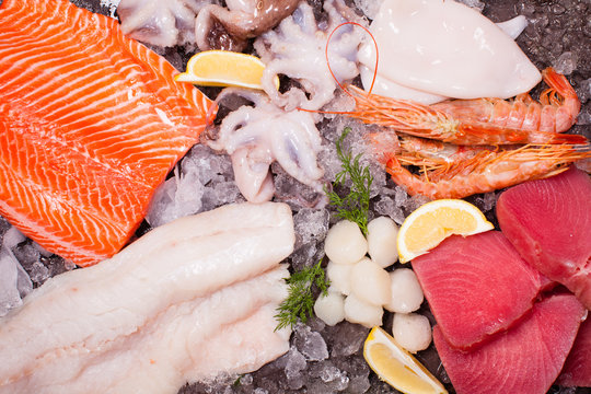 Seafood on the ice
