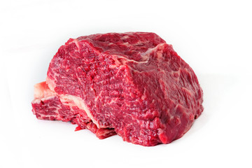 beef on white background isolate
