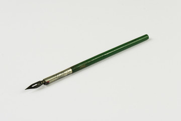 fountain pen on white background