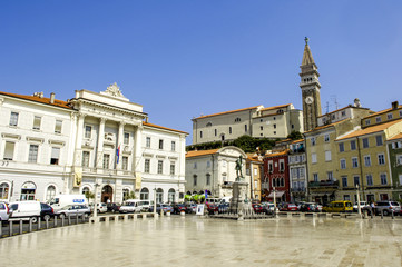 Piran, Tartini square, Slovenia, Southern Slovenia