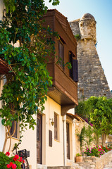 Old cretan house situated below the old Venetian fortress at Rethymno, Crete