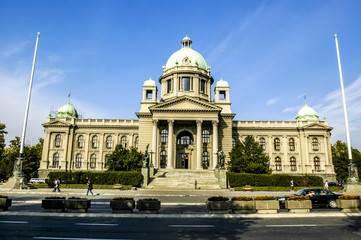 Fototapeta na wymiar Beograd, parliament palace, Serbia-Montenegro, Belgrade